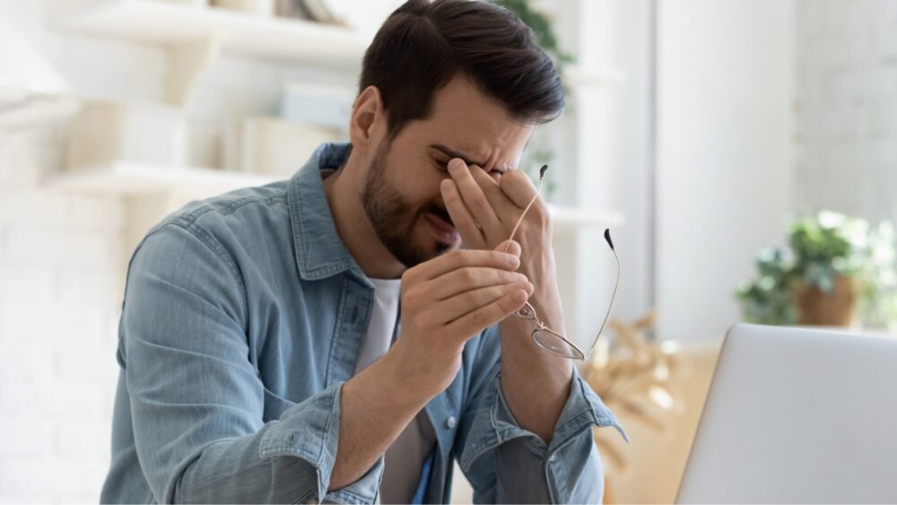 Mann der Müde ist